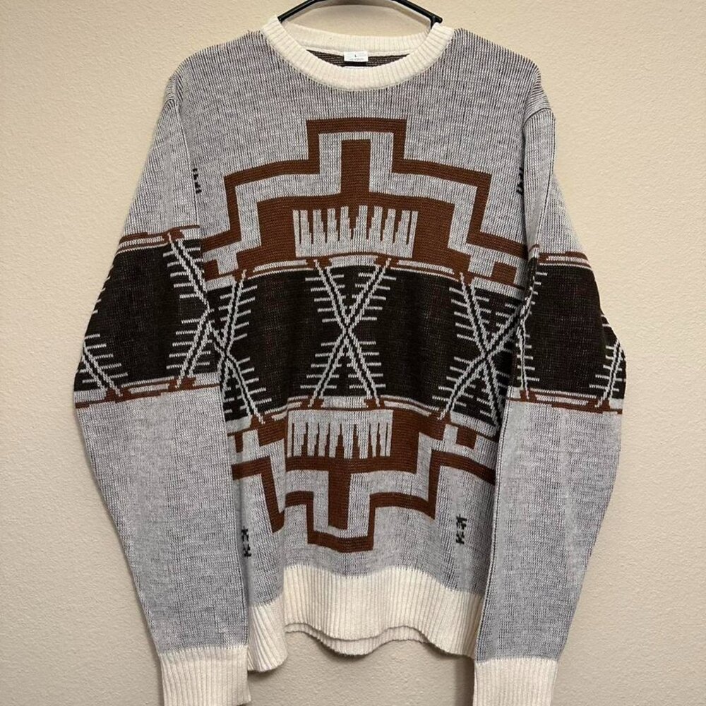 Vintage Aztec Southwestern Pattern Knit Sweater